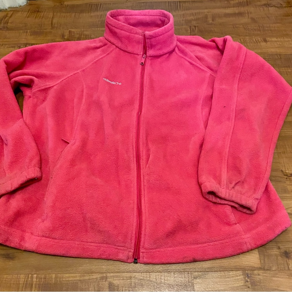 Colombia Fleece. Softly warn. No rips or tears.